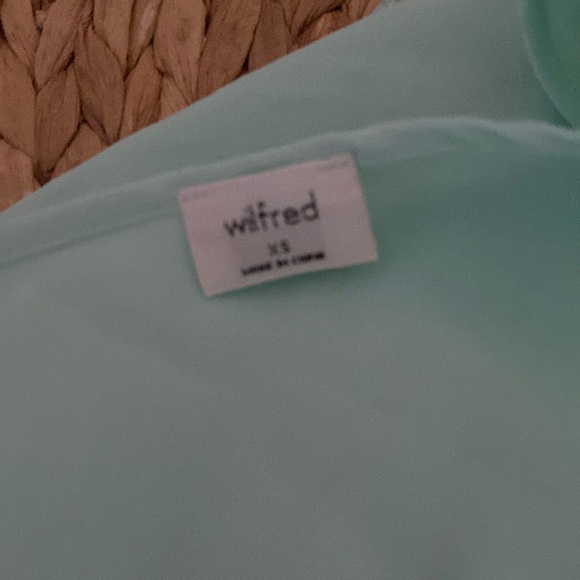 Aritzia Wilfred Tryst Teal Mini Satin Slip Dress - Picture 3 of 3